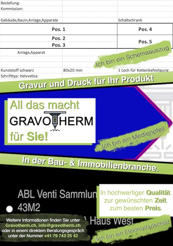 Schemaauszug, Druck und Gravur im Aargau für die Schweiz